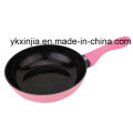 Kitchenware Forged Aluminum Deep Frying Pan with Marble Coating